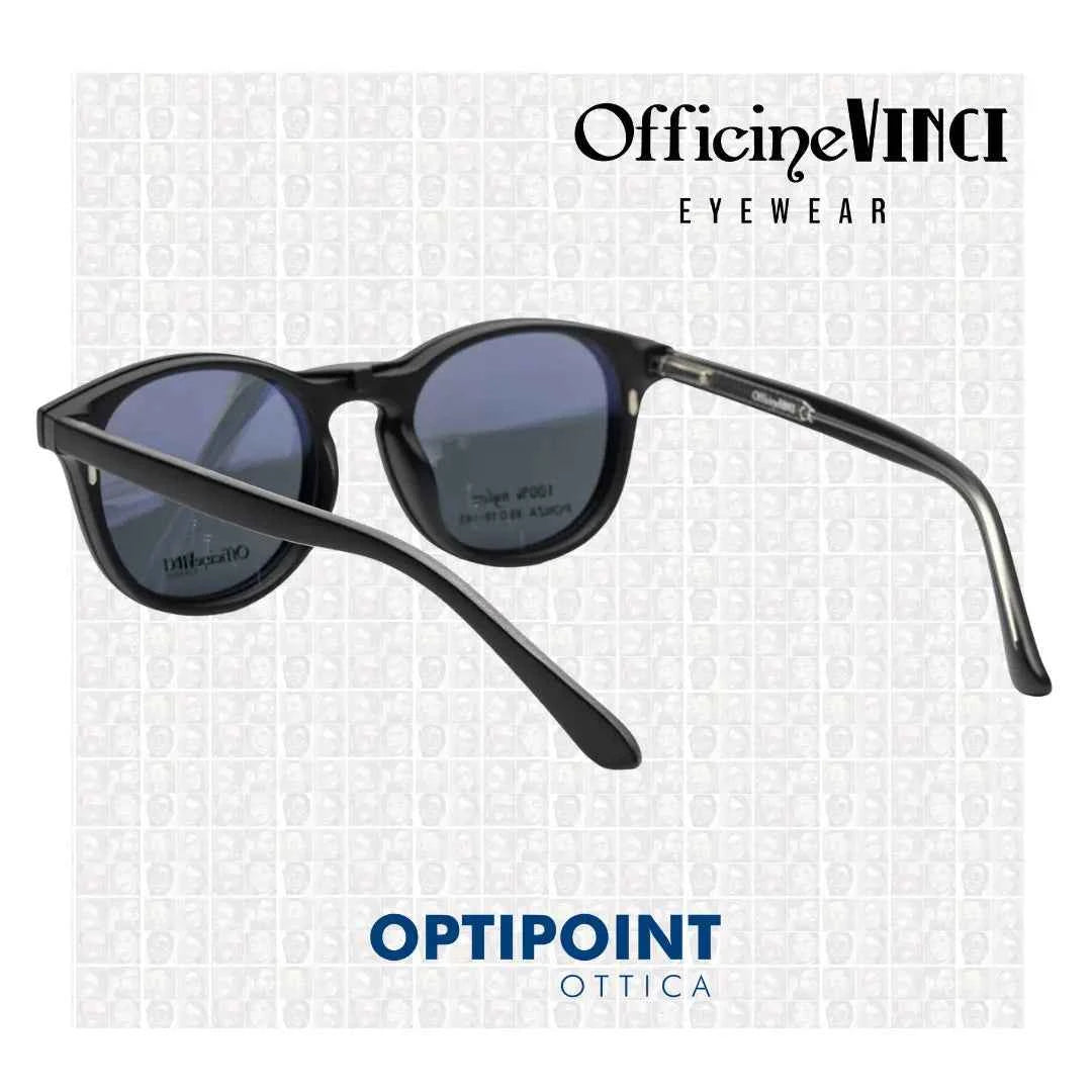 OFFICINE VINCI CLIP-ON PONZA NERO OCCHIALI DA VISTA