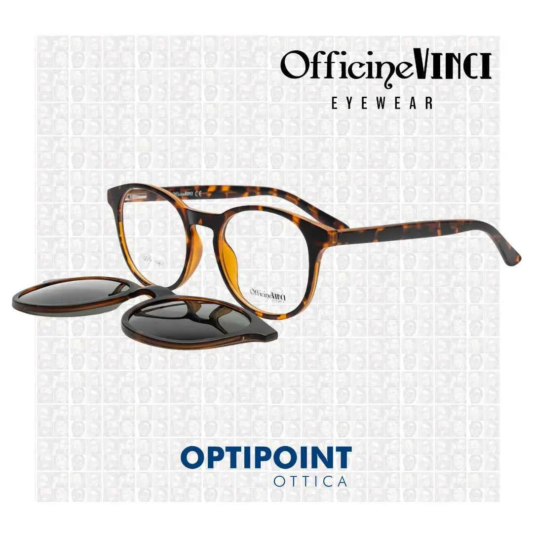 OFFICINE VINCI CLIP-ON PONZA TARTARUGATO OCCHIALI DA VISTA