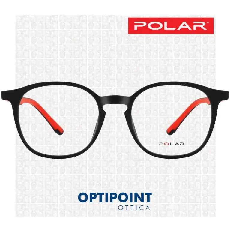 POLAR CLIP-ON 631 - 43 NERO ROSSO BAMBINO OCCHIALI DA VISTA