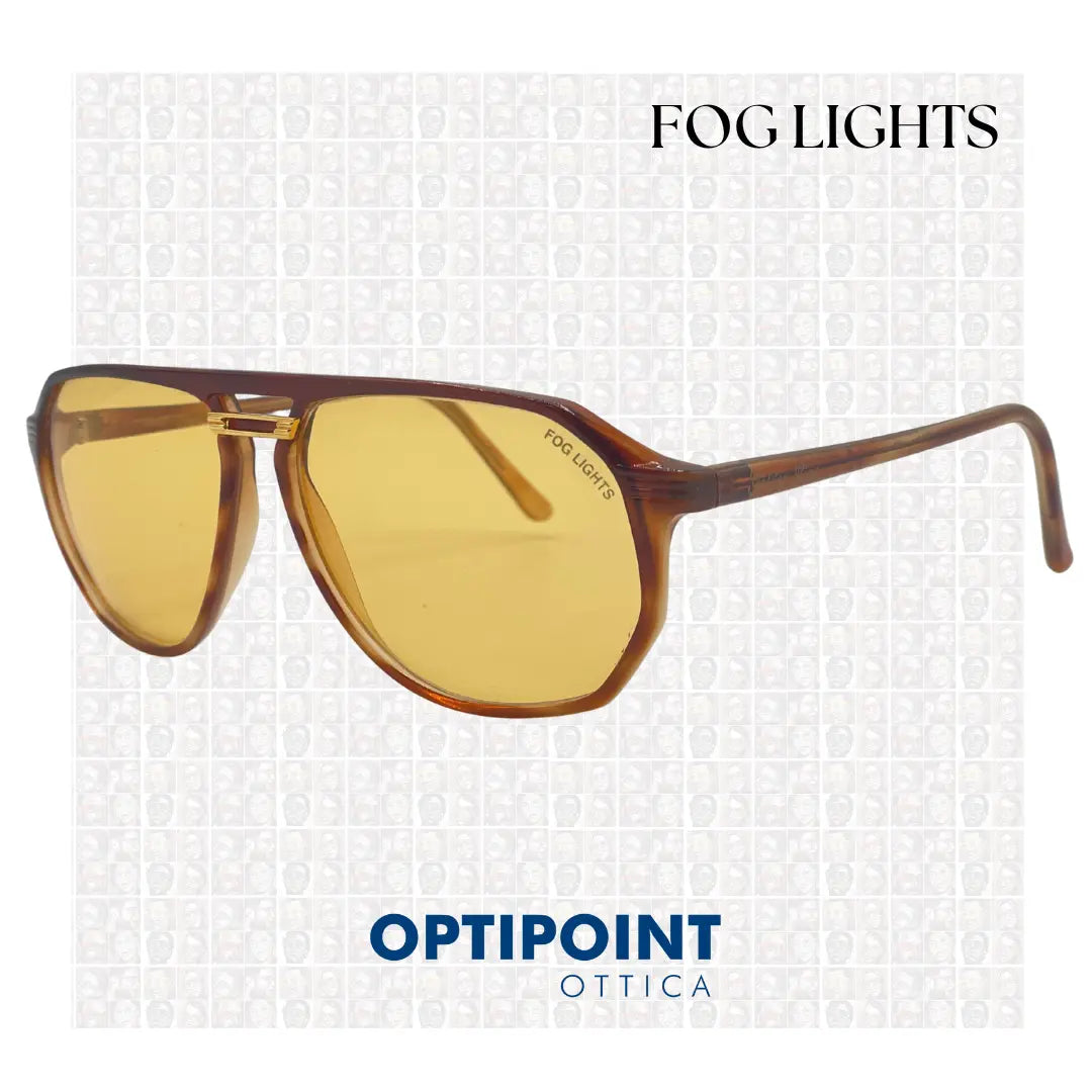 FOG LIGHTS MARRONE OCCHIALI DA SOLE VINTAGE